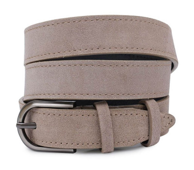 Замшевий ремінь для жінок Vintage 20798 Сірий