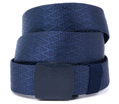 Практичний текстильний чоловічий ремень Vintage 20588 Синій