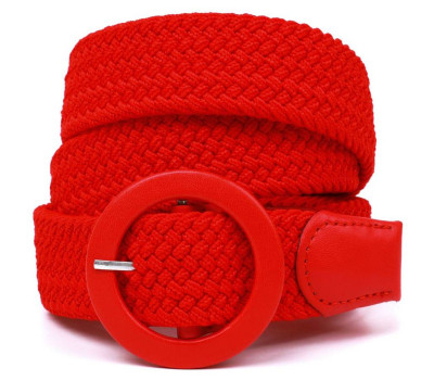 Гарний жіночий текстильний ремінь Vintage 20817 Червоний