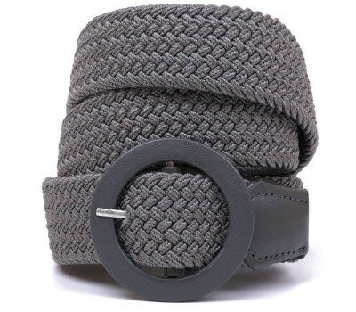 Жіночий текстильний ремінь Vintage 20822 Сірий