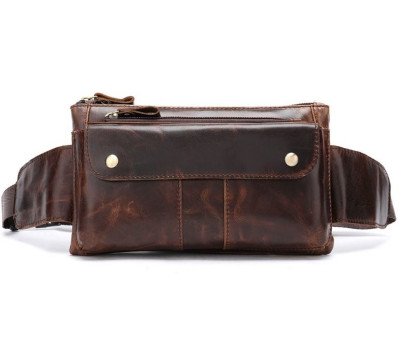Поясна cумка чоловіча Vintage 14815 Коричнева