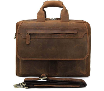 Сумка Vintage 14563 из натуральной винтажной кожи Коричневая