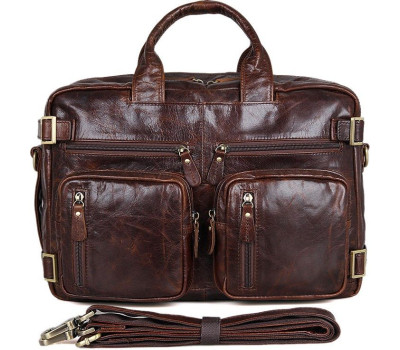 Сумка чоловіча Vintage 14590 шкіряна Коричнева