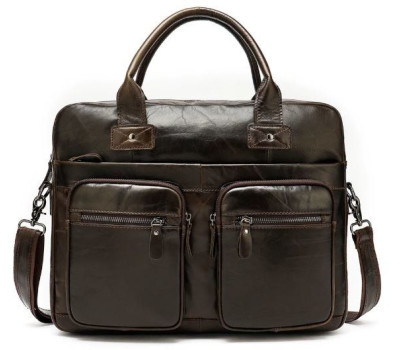 Кожаная мужская сумка Vintage 14795 Коричневая