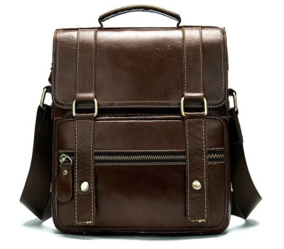 Сумка мужская кожаная Vintage 14841 Коричневая