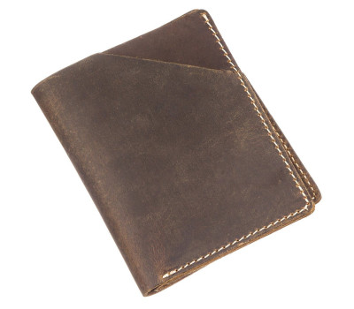 Бумажник матовый Vintage 20121 Темно-коричневый