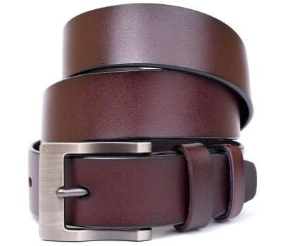 Ремінь чоловічий з класичною пряжкою Vintage 20357 Коричневий