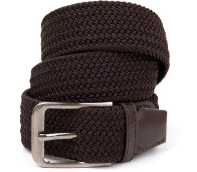 Текстильний ремінь чоловічий класика Vintage 20519 Коричневий