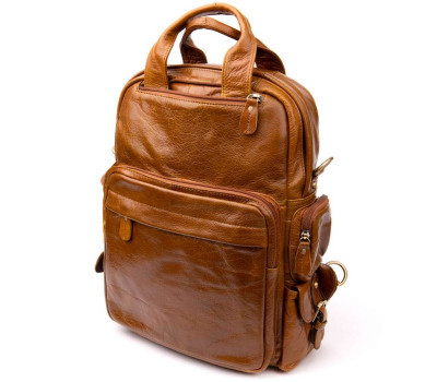 Сумка 3 в 1 трансформер из кожи Vintage 20361 Рыжая