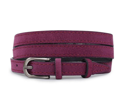 Женский тонкий замшевый ремень Vintage 20774 Фиолетовый
