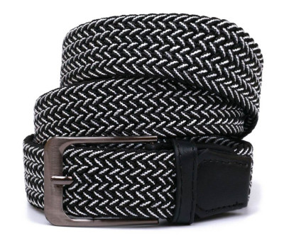 Стильный текстильный ремень Vintage 20810 Черный
