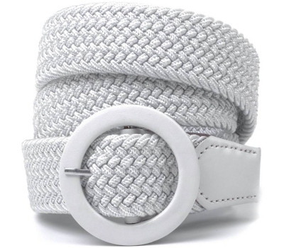Стильный женский текстильный ремень Vintage 20818 Белый