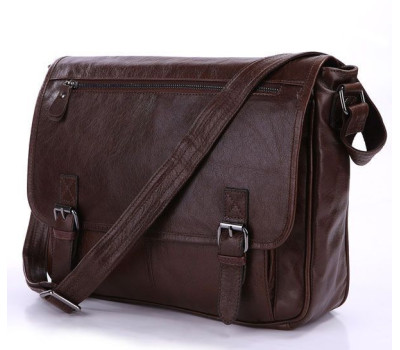 Сумка чоловіча Vintage 14089 під формат А4 Коричнева