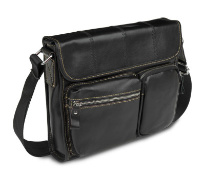 Сумка шкіряна Vintage 14651 Чорна