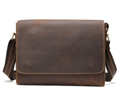 Сумка чоловіча crazy horse Vintage 14780 Коричнева