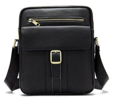 Сумка чоловіча шкіряна Vintage 14828 Чорна