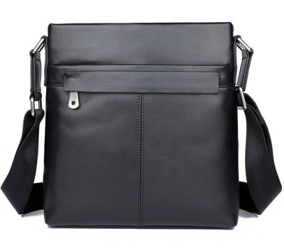 Сумка чоловіча в гладку шкіру Vintage 14981 Чорна