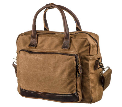 Текстильна сумка для ноутбука легка Vintage 20118 Коричнева