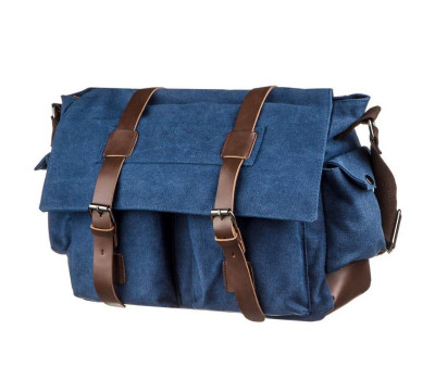 Сумка на плече текстильна Vintage 20148 Синя