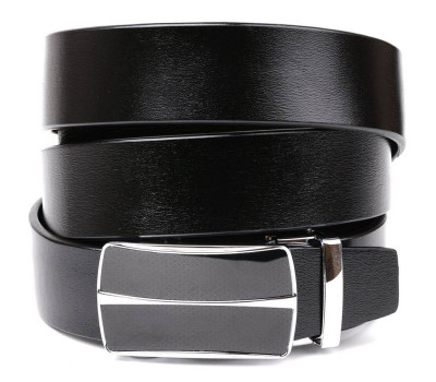 Массивный мужской ремень автомат Vintage 20211 Черный