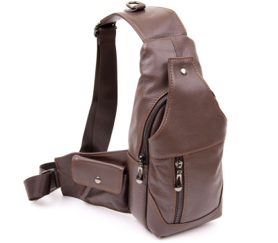 Сумка крос боді Vintage 20402 Сіро-коричнева