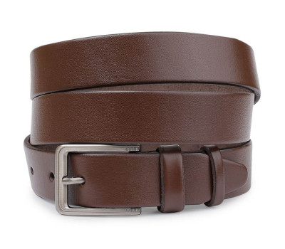 Кожаный мужской ремень батал Vintage 20720 Коричневый