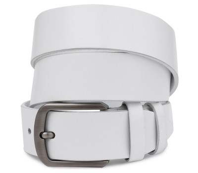 Ремень кожаный унисекс Vintage 20729 Белый