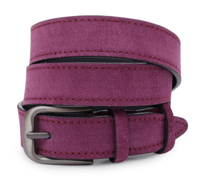 Красивый замшевый ремень для женщин Vintage 20783 Фиолетовый