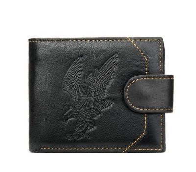 Портмоне мужское кожаное с орлом 20232 Vintage Черное