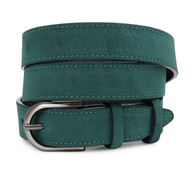 Элегантный замшевый женский ремень Vintage 20802 Зеленый
