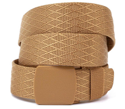 Удобный текстильный мужской ремень Vintage 20587 Золотистый