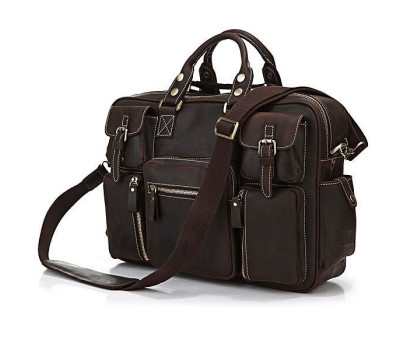 Сумка чоловіча Vintage 14757 у вінтажному стилі Коричнева