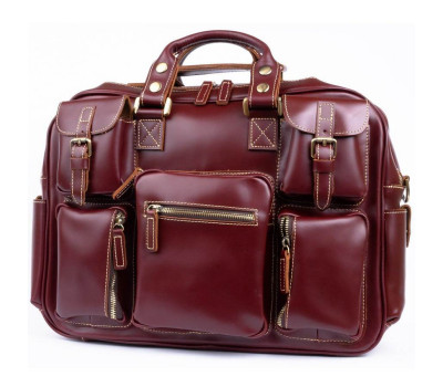 Дорожня сумка-портфель Vintage 14776 Бордова