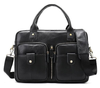 Сумка чоловіча шкіряна Vintage 14793 Чорна