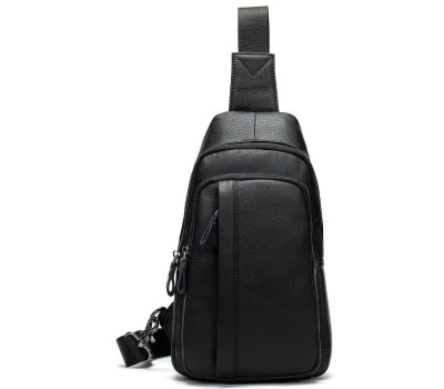 Сумка чоловіча зі шкіри через плече Vintage 14784 Чорна