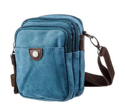 Барсетка текстильная Vintage 20164 Голубая