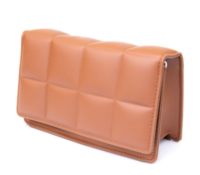 Горизонтальна м'яка сумка зі шкірозамінника Vintage sale_14909 Коричнева