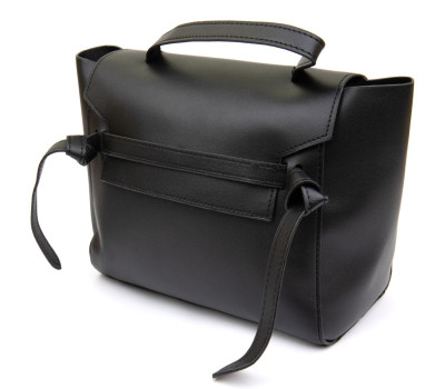 Сумка з клапаном із шкірзамінника Vintage sale_14949 Чорна