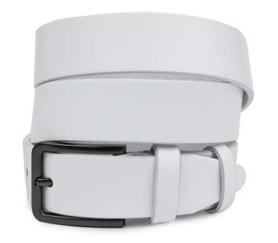 Гладкий строгий ремень унисекс Vintage 20714 Белый