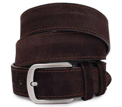 Мужской замшевый ремень Vintage 20728 Коричневый