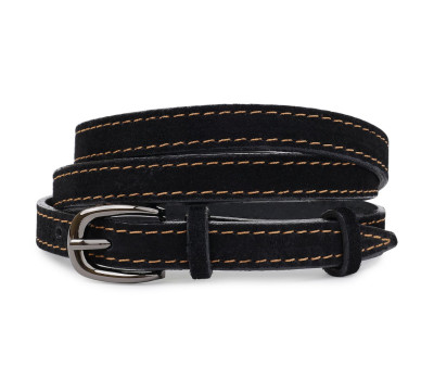 Замшевий жіночий ремінь Vintage 20764 Чорний