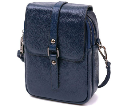 Сумка чоловіча зі шкіри Vintage 20694 Синій