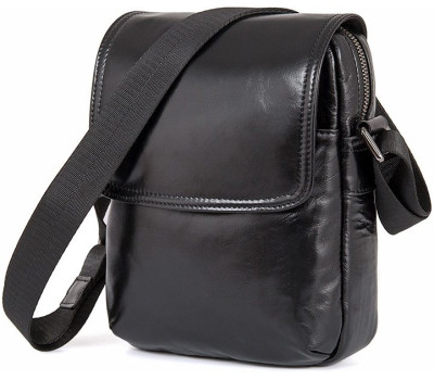 Сумка чоловіча Vintage 14470 шкіряна Чорна