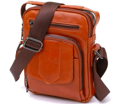 Сумка чоловіча зі шкіри Vintage 20693 Руда