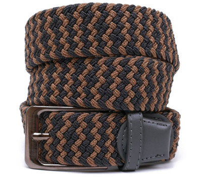 Практичный текстильный ремень Vintage 20814 Серый