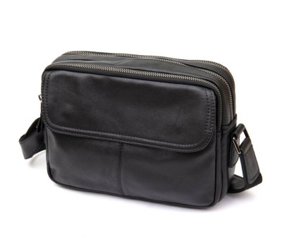 Сумка Vintage 14548 з натуральної шкіри Чорна