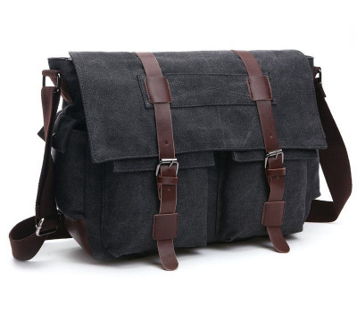 Сумка на плече текстильна Vintage 20076 Чорна