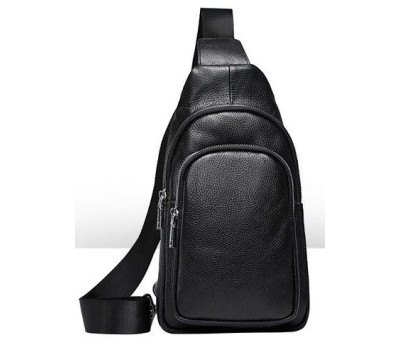 Сумка з зернистої шкіри через плече 20242 Vintage Чорна