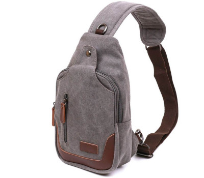 Зручна чоловіча сумка через плече. Vintage 20388 Сірий