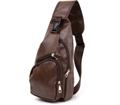 Сумка крос боді смарт зі шкірозамінника Vintage 20572 Коричнева